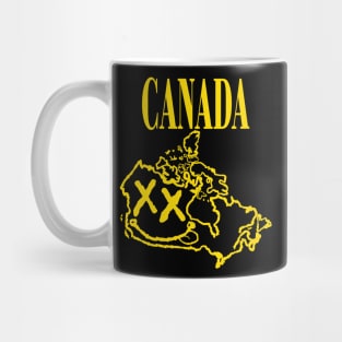 Grunge Heads Canada Happy Smiling 90's style Grunge Face Mug